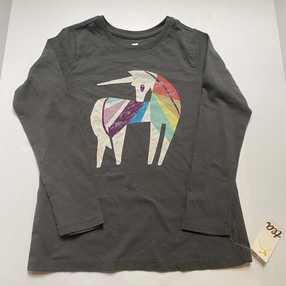 NEW Tea Collection Unicorn Graphic Long Sleeve Tee